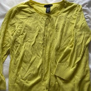 New York & Company lime green cardigan Size: Large